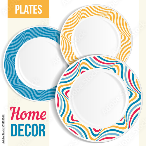 Set of decorative plates.