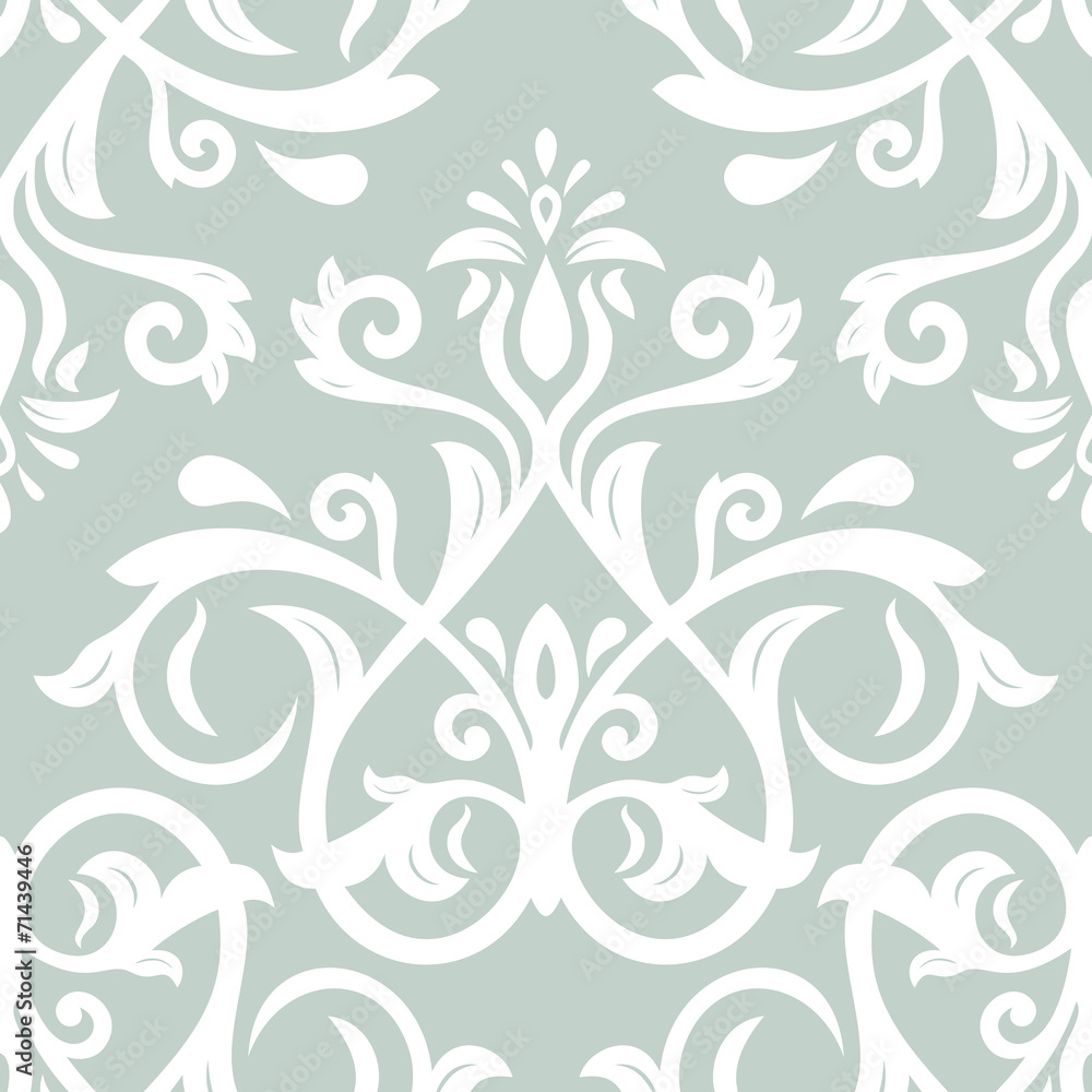 Damask Seamless Vector Pattern. Orient Background Damask Seamless Vector Pattern. Orient Background