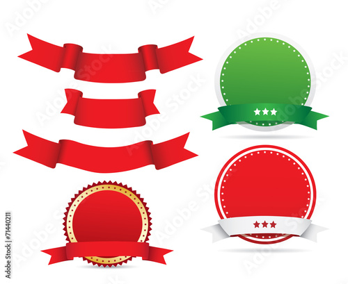 Blank labels,ribbons