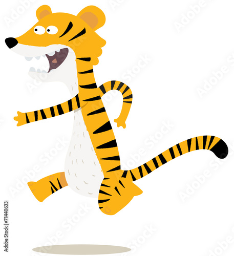 Naklejka na ścianę wyścig tygrysa