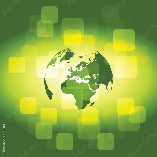 3D Eco Business Earth Background