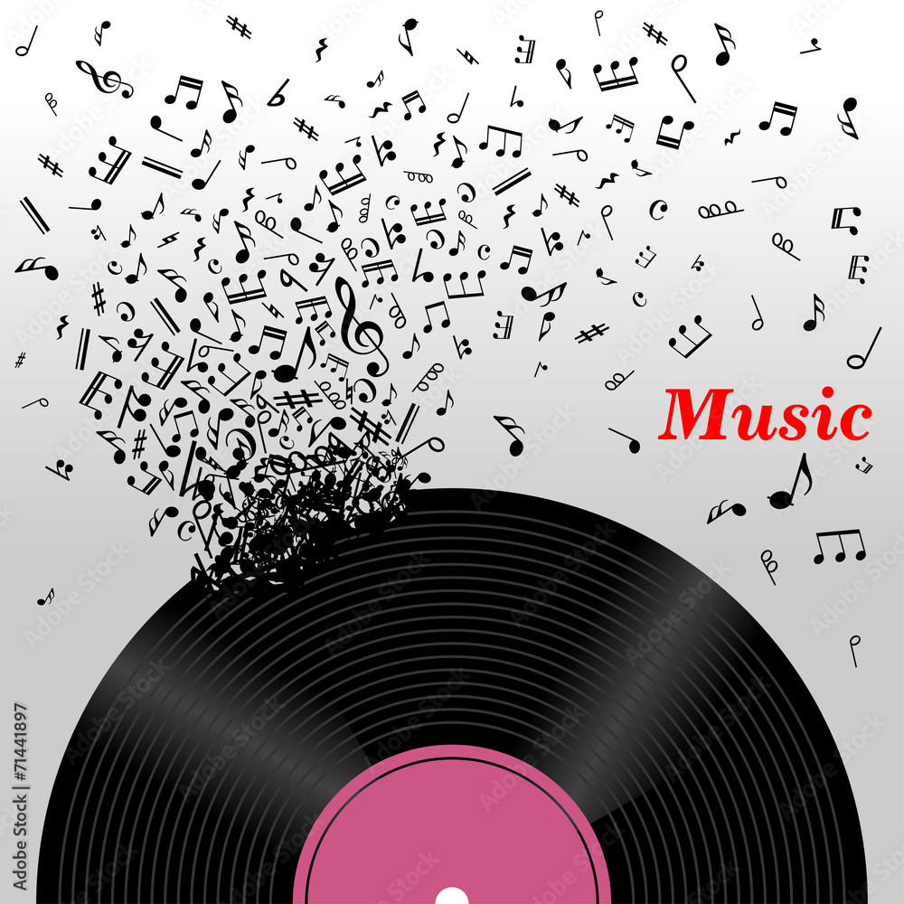 Fototapeta premium Retro music concept