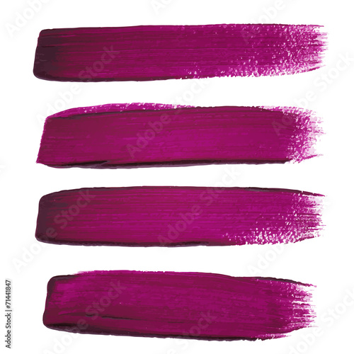 Violet ink vector brush strokes