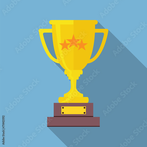 Champions Cup icon vector. Trophy cup flat vector icon