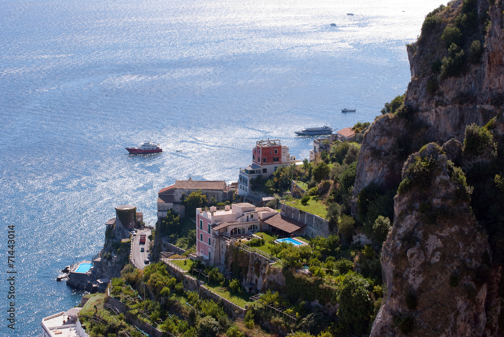 Landscape of Atrani city, Amalfi Coast, Italy