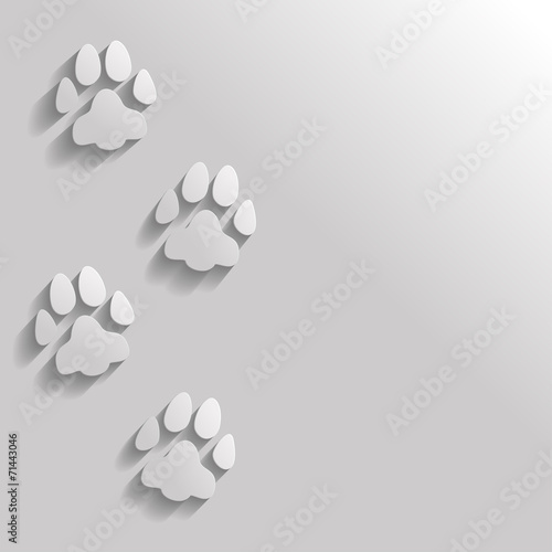 Cat trail paw icon