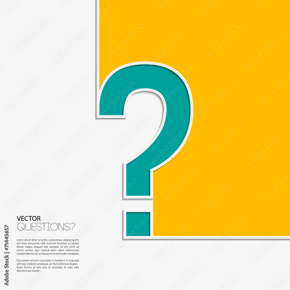 Vector question mark icon in flat design. Vector question mark icon in flat design.