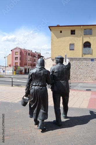 Statuettes dans les rues de Burgos en Espagne 
