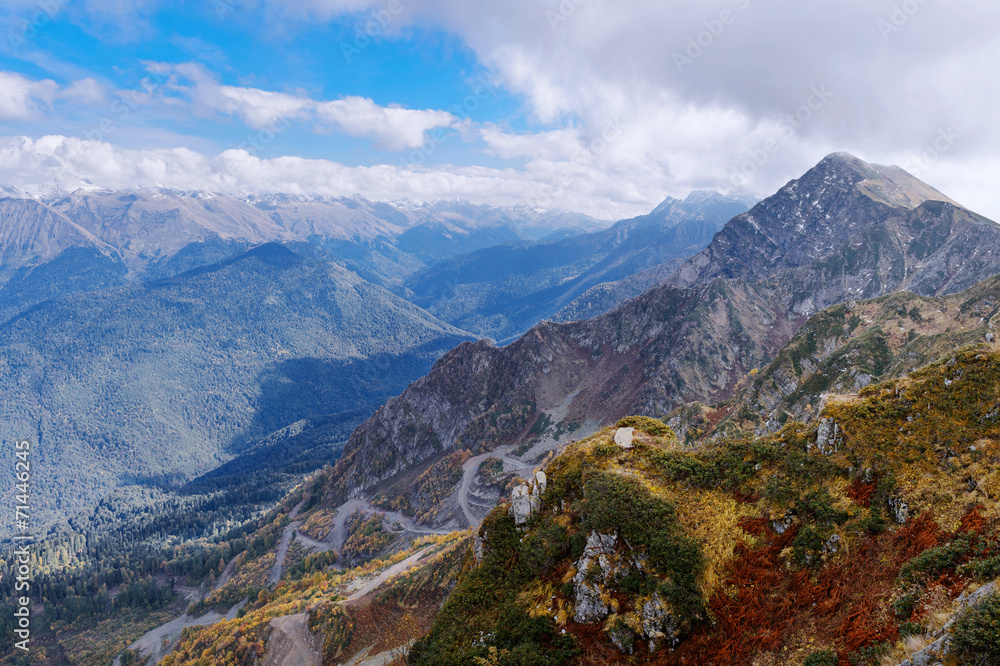 Beautiful autumn mountain landscape Beautiful autumn mountain landscape