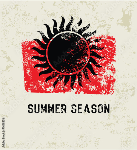 Summer season grunge symbol,grunge vector