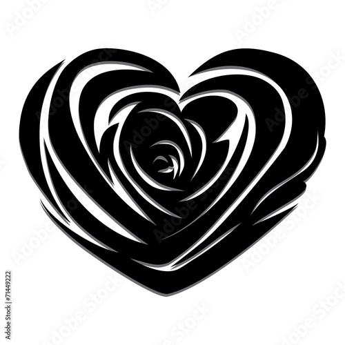 Vector rose heart