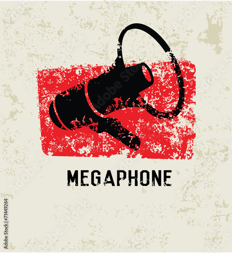 Megaphone design,grunge vector