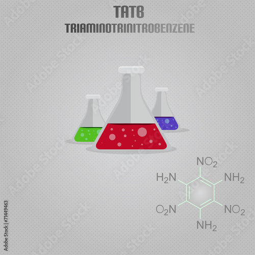 Chemical Formula With Chemical Bottles With Liquid