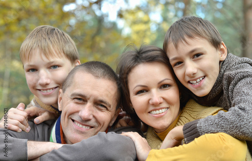 Happy smiling family
