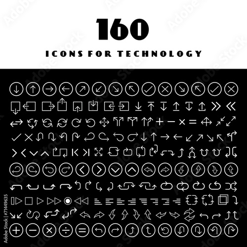 arrow icons set