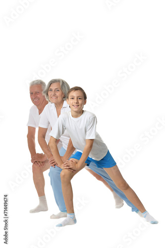 Grandparents with boy