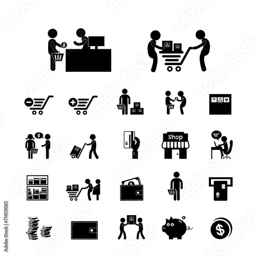 shopping and delivery icon
