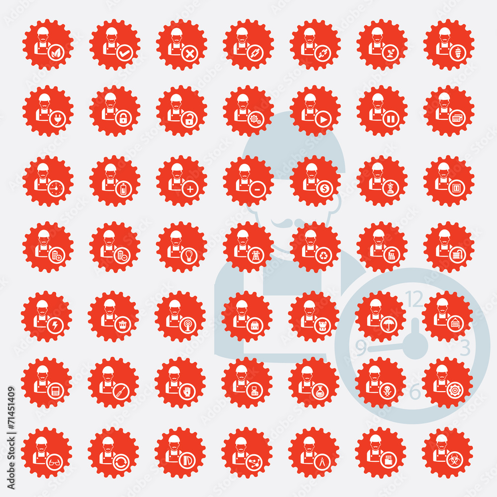 Engineering icon set,red version,clean vector Engineering icon set,red version,clean vector
