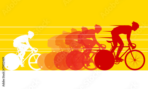 Cyclist in the bicycle race