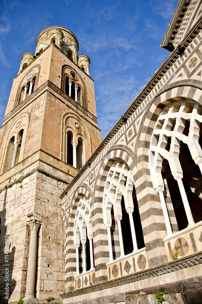 Fototapeta premium The Bell tower of Amalfi Cathedral