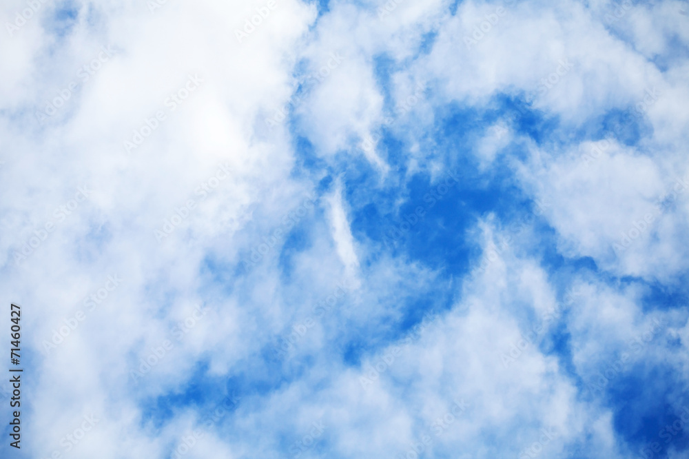 Natural blue cloudy sky background photo texture