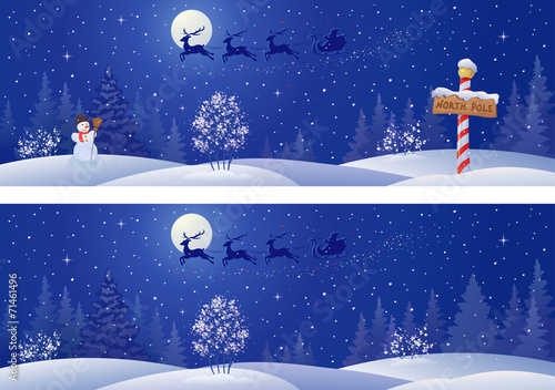Xmas night banners