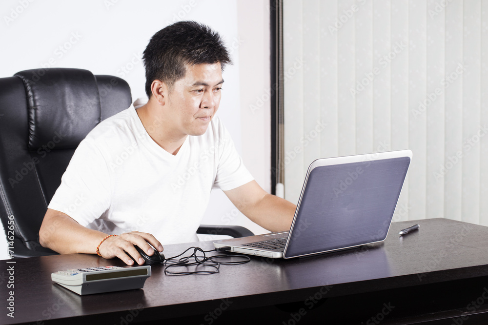 businessman working on over time businessman working on over time