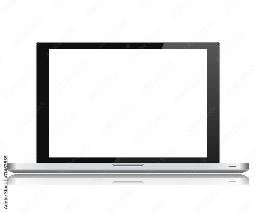 Modern glossy laptop isolated on white Modern glossy laptop isolated on white