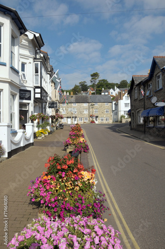 Obraz na płótnie High street at Beer in South Devon w salonie