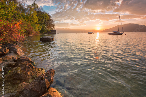 Sonnenuntergang am Attersee photo