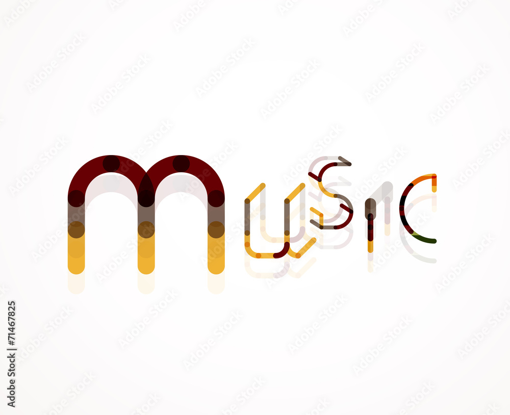 Music font word concept Music font word concept