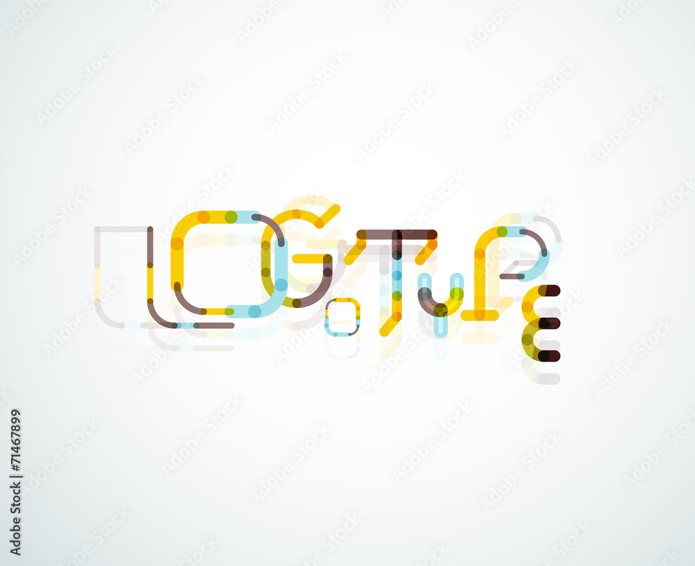 Logo word font design