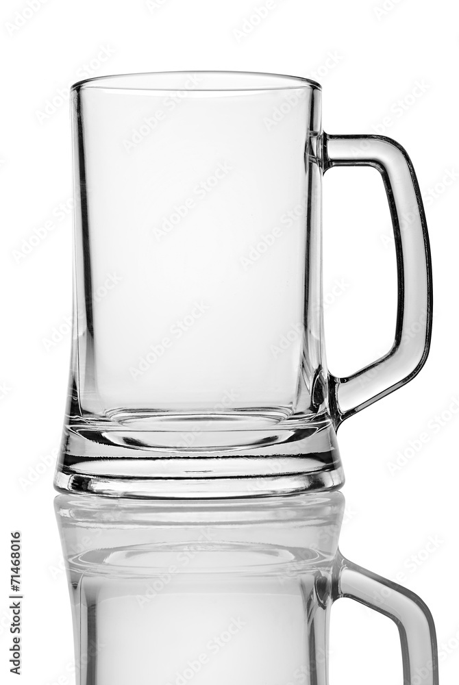 Empty beer glass isolated on white background Empty beer glass isolated on white background