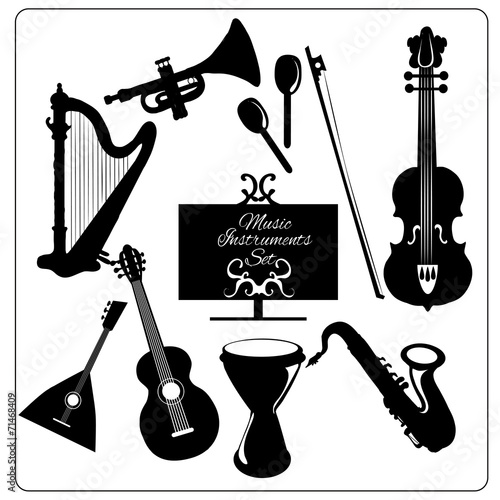 Music instruments black