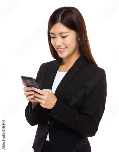 Businesswoman use mobile phone