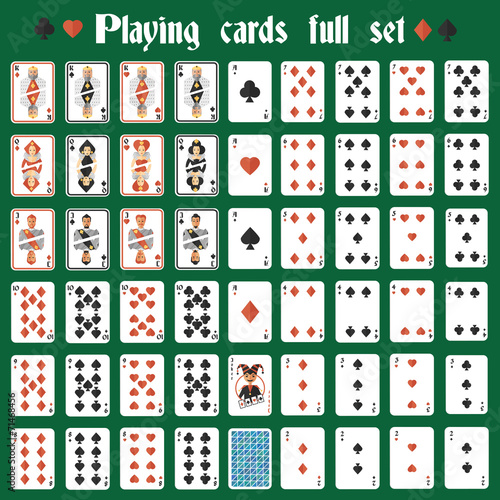 Playing cards full set