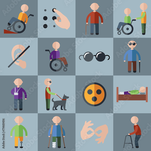 Disabled icons set