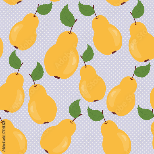 Pears - vector seamless pattern