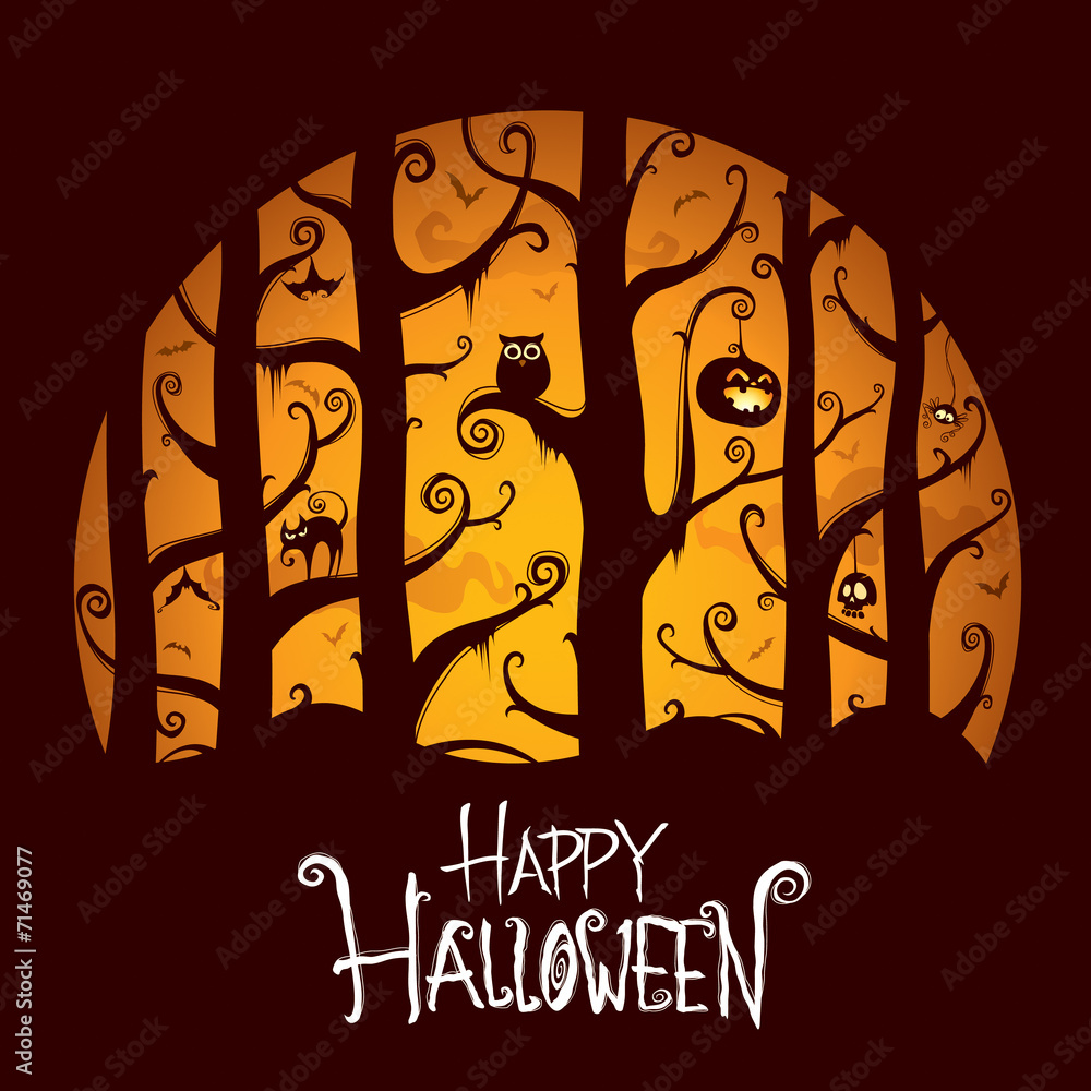 Fototapeta premium Halloween greeting design