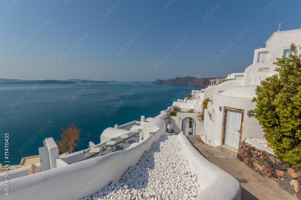 Fototapeta premium Zobacz na Oia na Santorini