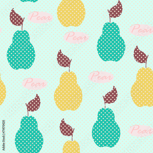 Stylized vector seamless pattern with paers