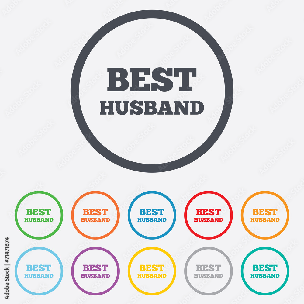 Best husband sign icon. Award symbol. Best husband sign icon. Award symbol.