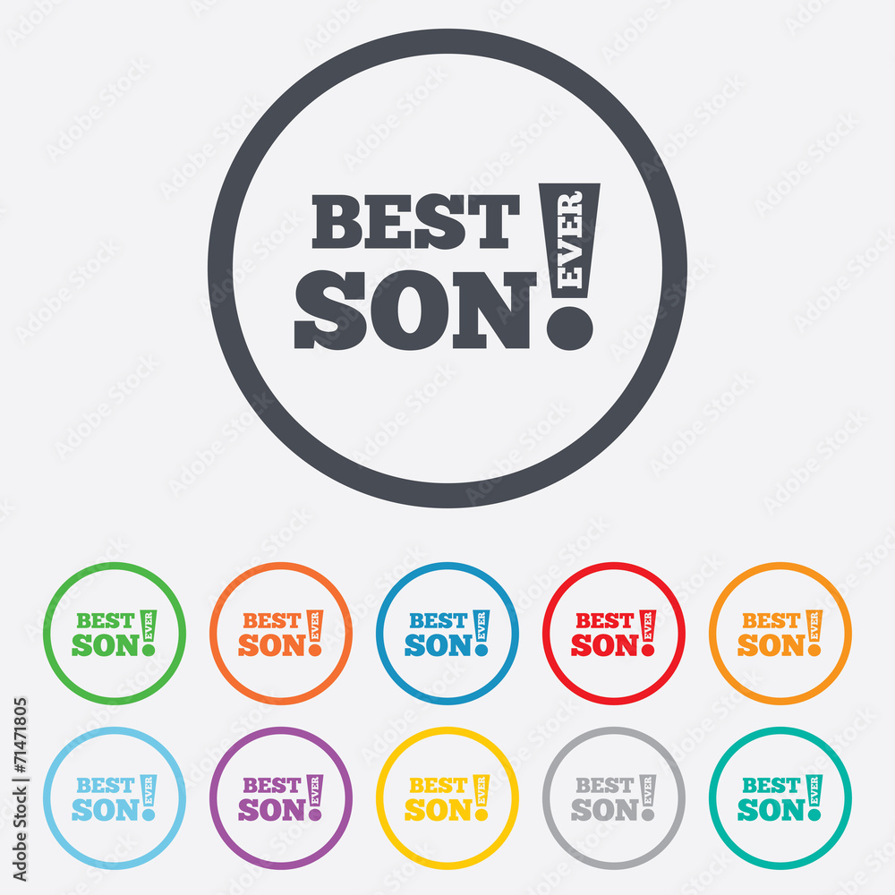Best son ever sign icon. Award symbol. Best son ever sign icon. Award symbol.