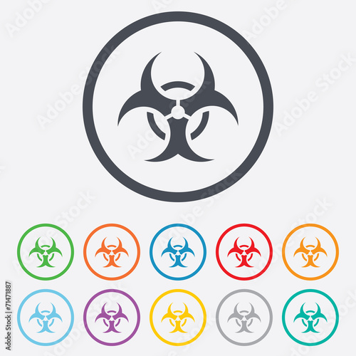 Biohazard sign icon. Danger symbol.