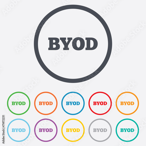 Wallpaper Mural BYOD sign icon. Bring your own device symbol. Torontodigital.ca