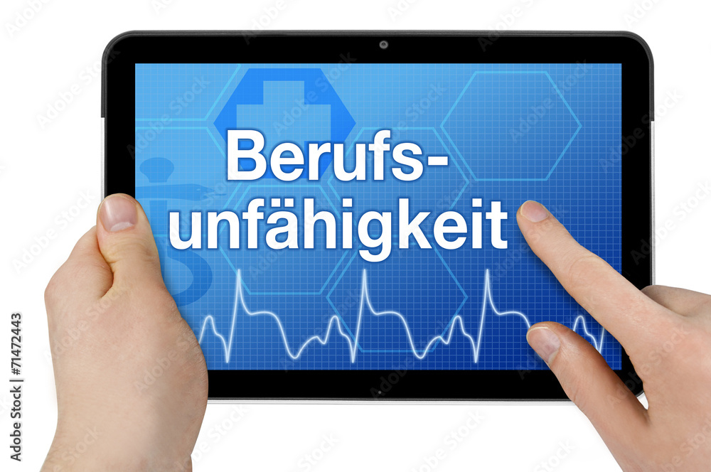 Tablet mit Interface und Berufsunfähigkeit Tablet mit Interface und Berufsunfähigkeit