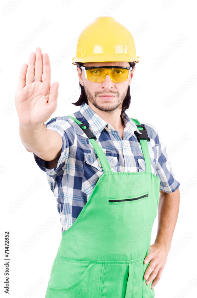 Industrial worker isolated on the white background Industrial worker isolated on the white background