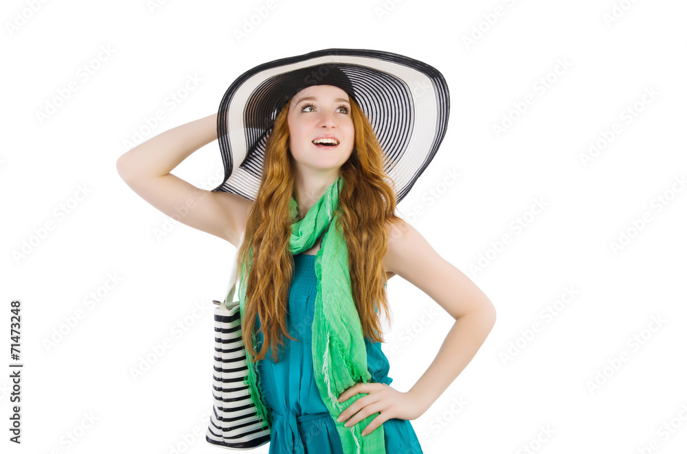 Woman with bag in fashion concept