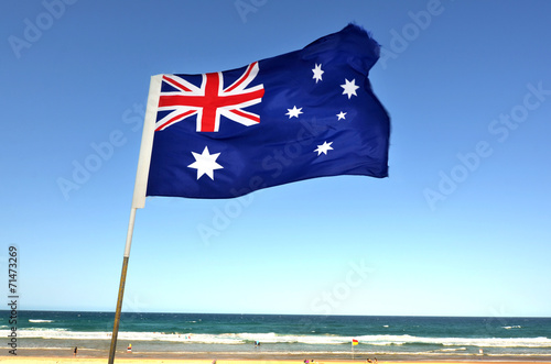 The National flag of Australia