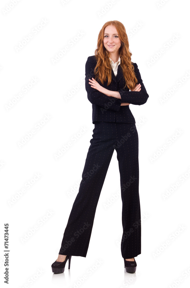 Woman businesswoman in business concept isolated on white Woman businesswoman in business concept isolated on white